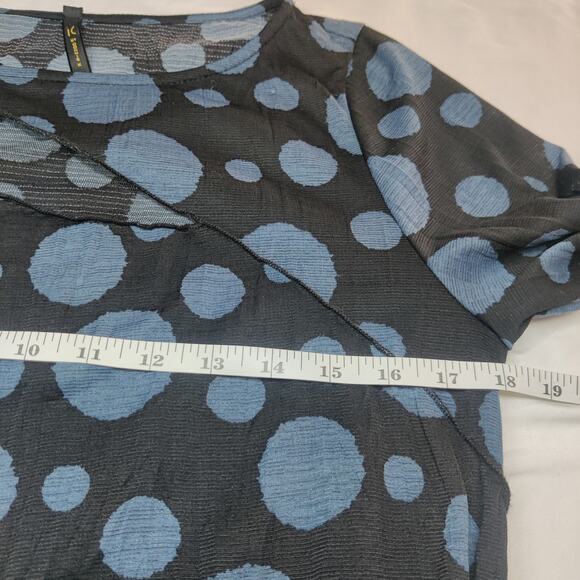 IC by Connie K Artsy Polka Dot Asymmetric Tunic Small Sheer Mesh Fairy Grunge - Picture 9 of 11